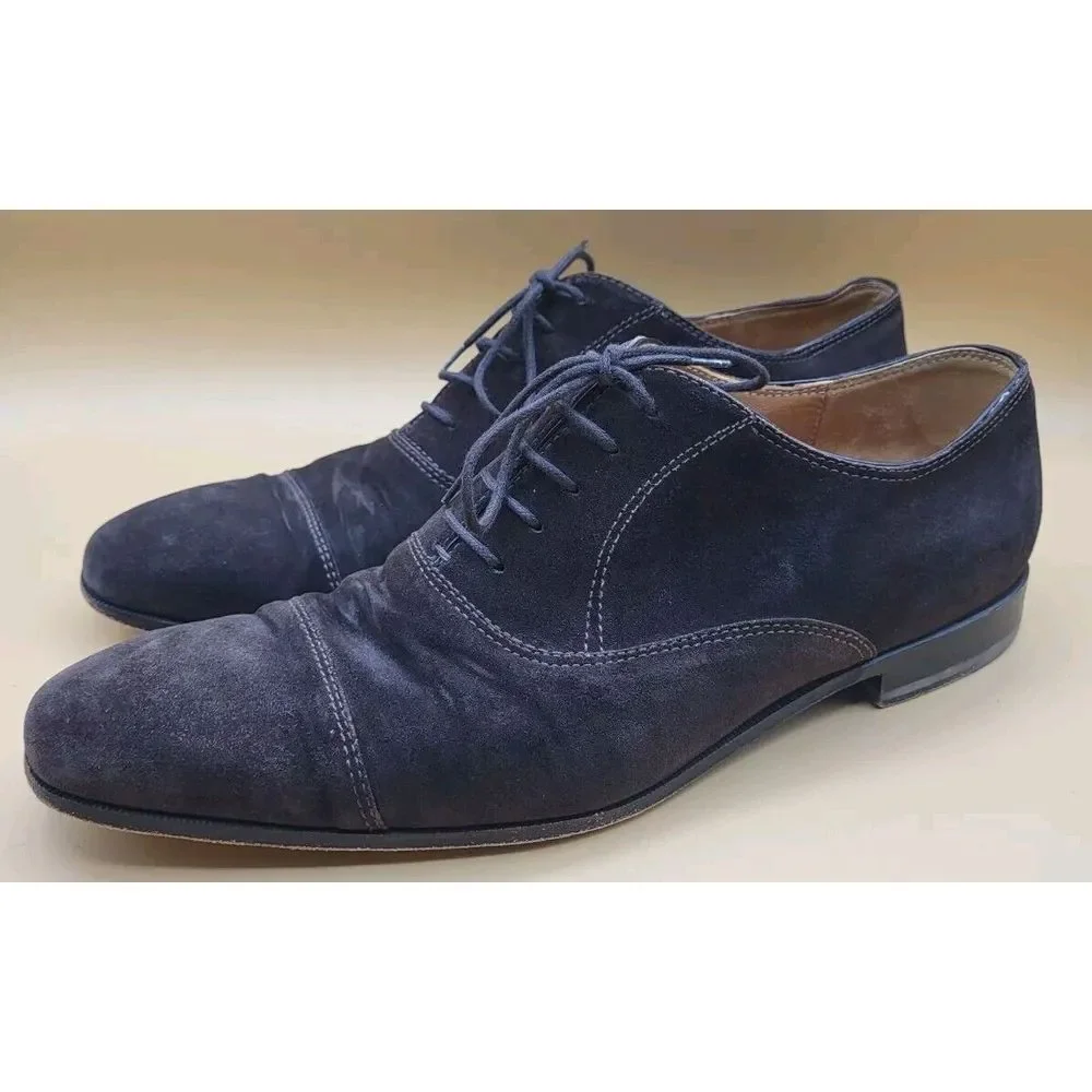 Sutor Mantellassi Dark Brown‎ Suede Shoes - Cap Toe Lace up Size 9 Mens